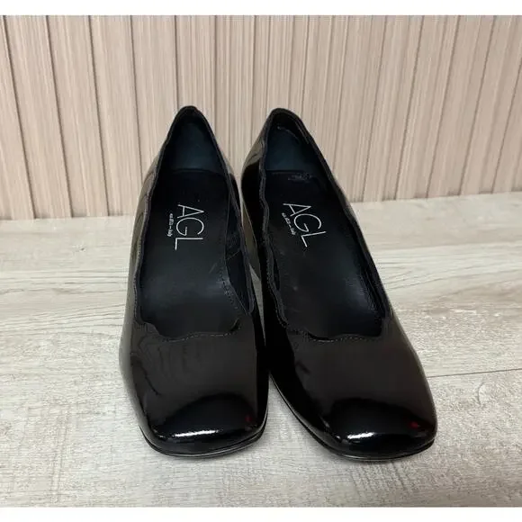 AGL Angie Wave Patent Leather Pump Womens Shoes Sz US6 New - Picture 11 of 16